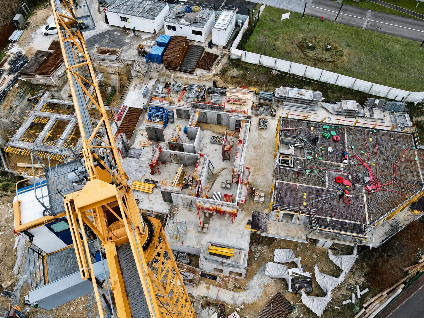 Chantier résidentiel Arcadia vu du ciel